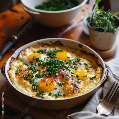 the baked scrambled eggs