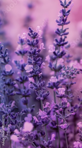 Lavender blooms dance in sunny garden breeze  embodying the beauty of nature s purple hues