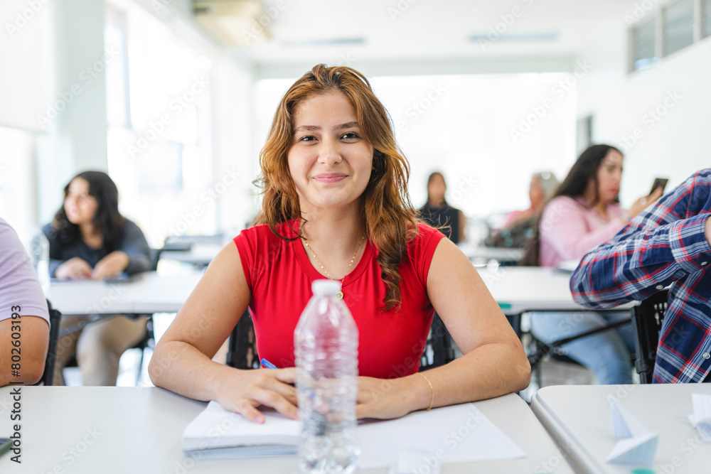 Fototapeta premium Portrait of a female student at the university