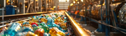 Recycled materials being processed, Highlighting investments in circular economy photo
