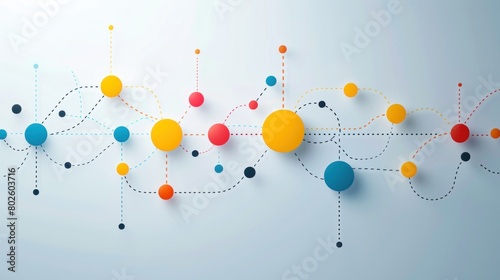 A series of circles expand and contract, reflecting customer rating trends.