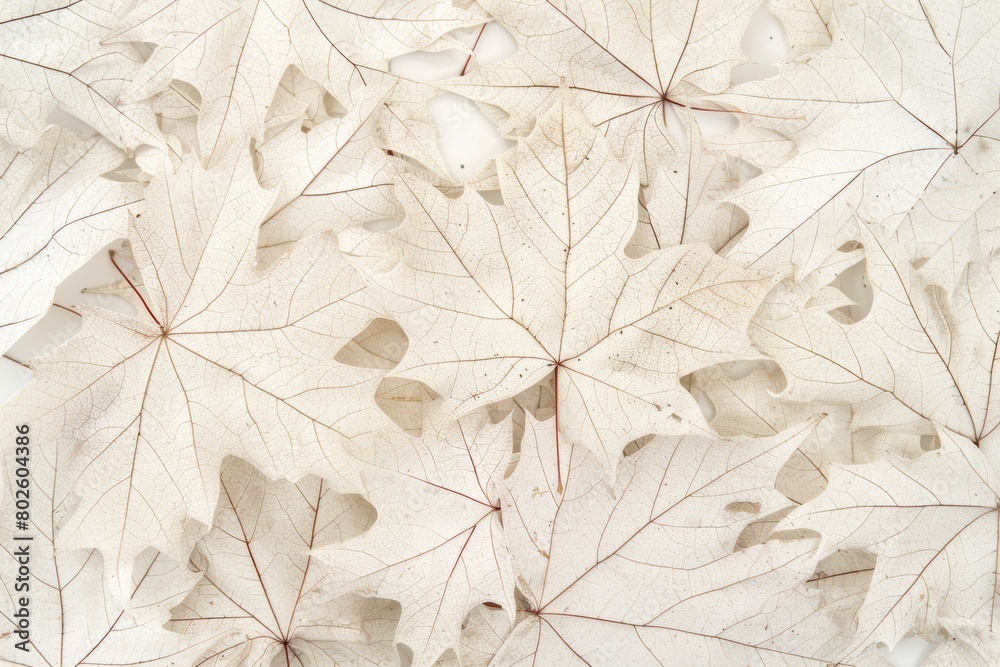 Canada Day Inspired Abstract Pattern with Neutral Maple Leaves for Product Photography