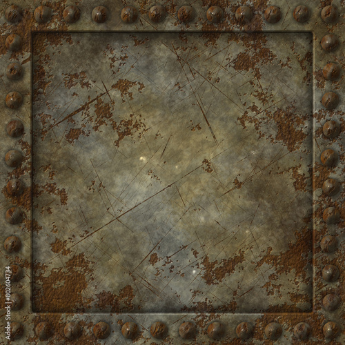 steampunk frame or border