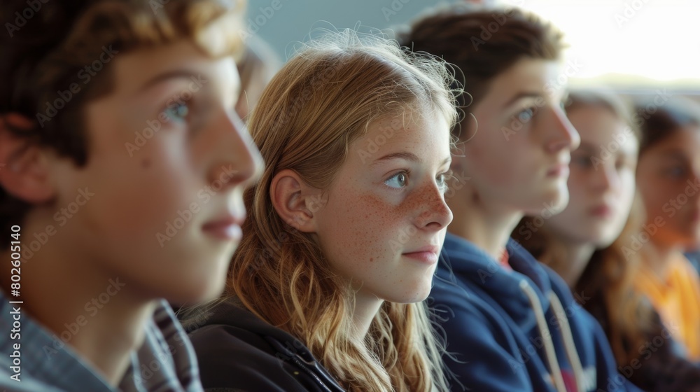 A group of students attentively watching a tutor demonstrate advanced wheelthrowing techniques.. A group of students attentively watching a tutor demonstrate advanced wheelthrowing techniques..