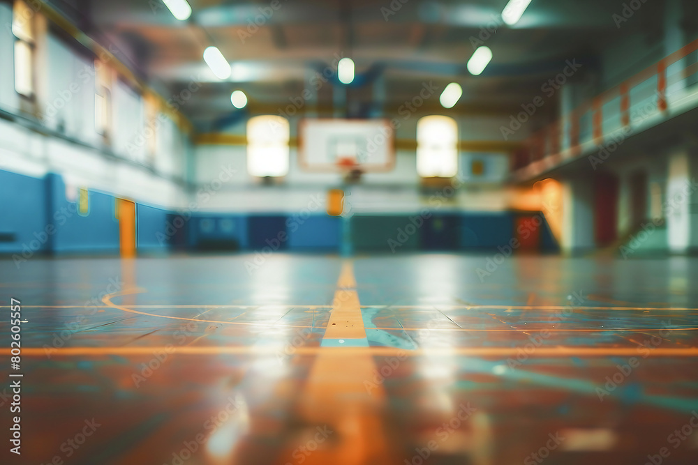 blurred photograph of Basketball court.
