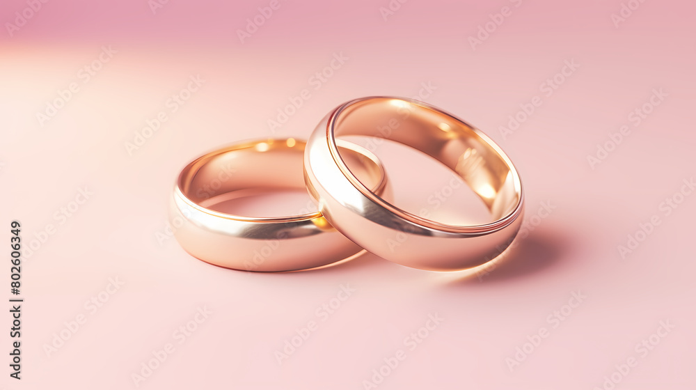 Pair of gold wedding rings Pair of gold wedding rings