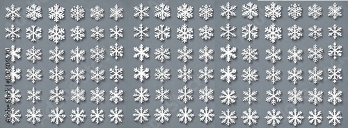 Snowflakes icons. White Snowflake. Snowflakes template. Snow winter. Snowflakes icons. 