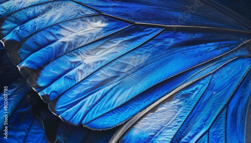 Blue Morpho Butterfly Wings. photo