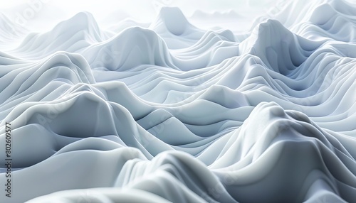 The image is a depiction of a snowy mountain landscape. photo