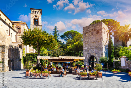 Obraz na płótnie View of Ravello village on the Amalfi Coast in Italy. Fantastic view of the Amalfi coast. Ravello, Italy. w salonie
