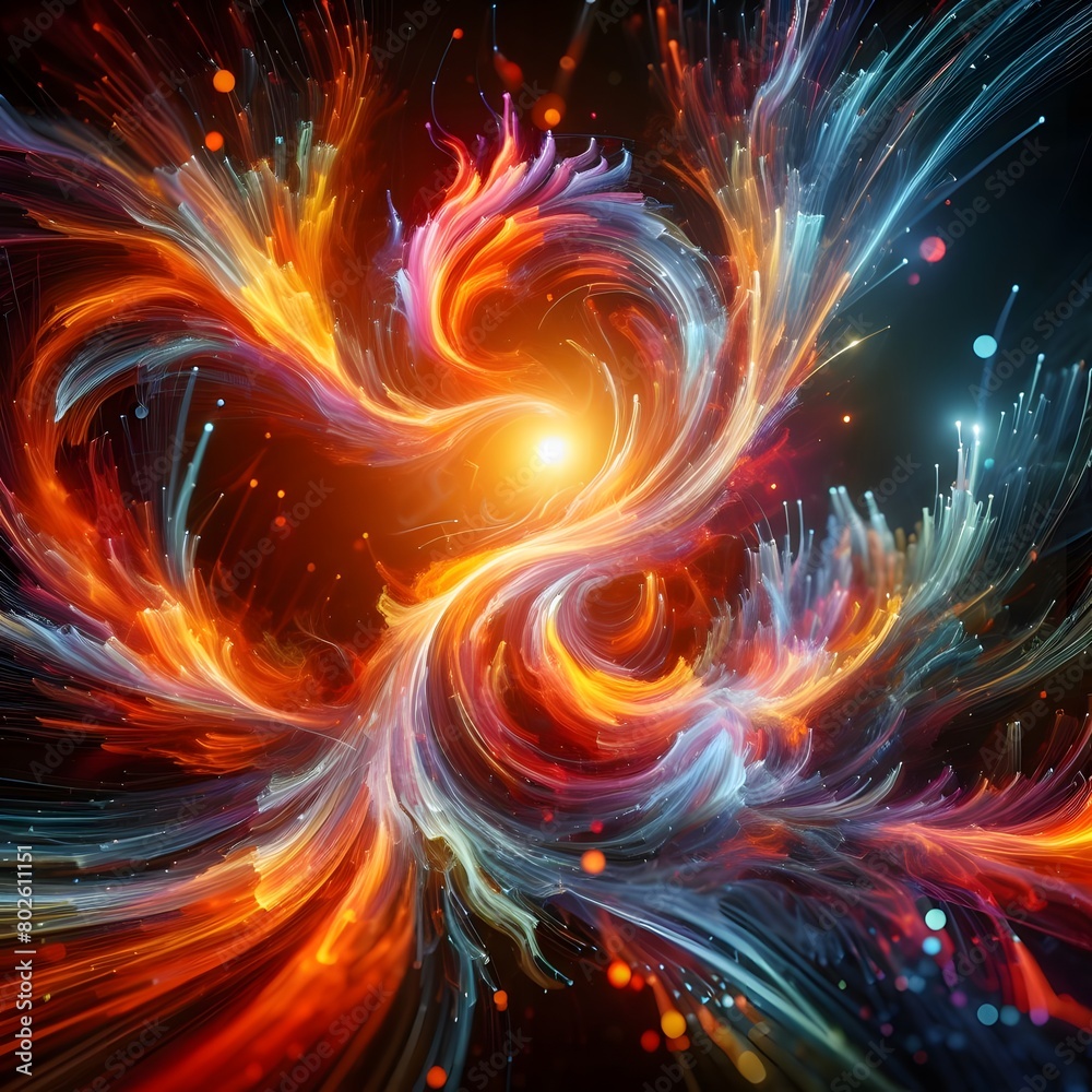 Fusion flare abstract colorful shapes background display of vibrant hues and dynamic patterns Fusion flare abstract colorful shapes background display of vibrant hues and dynamic patterns