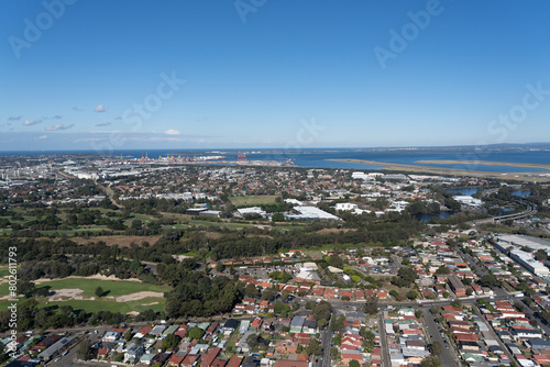 Aerial view of the Sydney Ports