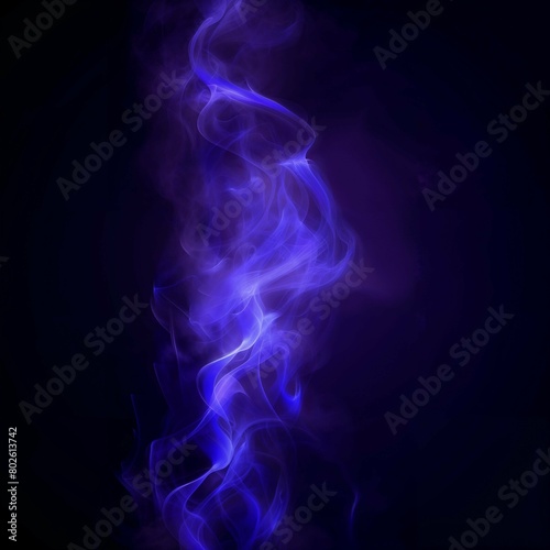 Blue and purple ethereal smoke, flowing mysterious background