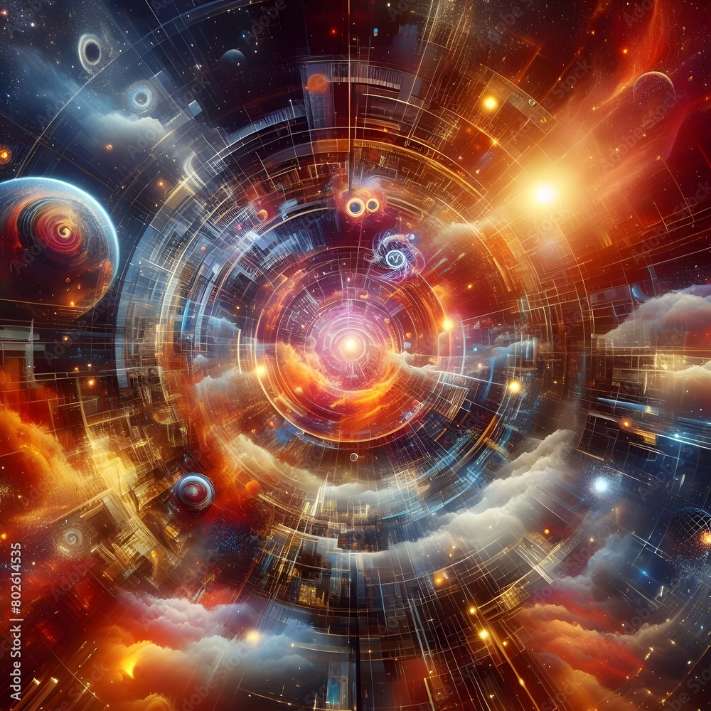 Fusion flare abstract colorful shapes background display of vibrant hues and dynamic patterns Fusion flare abstract colorful shapes background display of vibrant hues and dynamic patterns