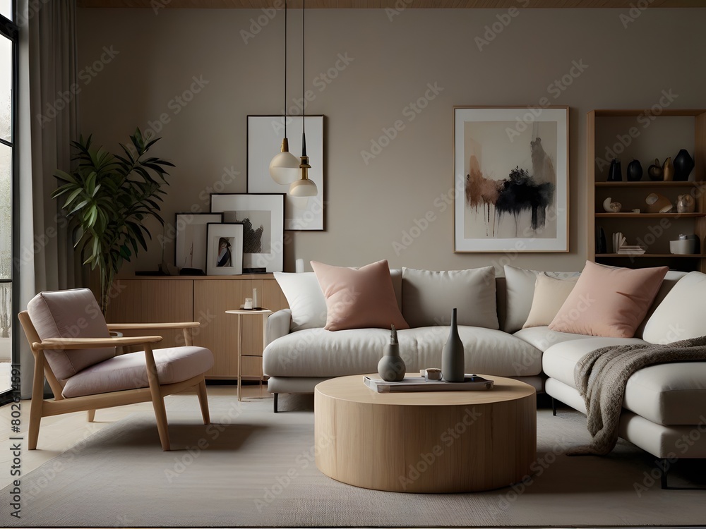 Obraz premium Nordic Nook: A Cozy Corner of Hygge for the Modern Urban Dweller
