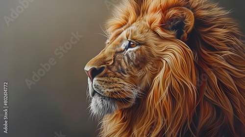 Captivating Close Up of Hyper Majestic Lion Portrait