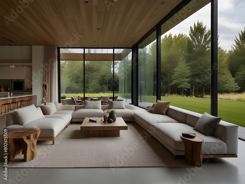 Harmony of Indoor and Outdoor: A Modern Living Room Oasis