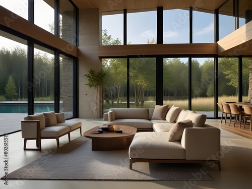 Harmony of Indoor and Outdoor: A Modern Living Room Oasis