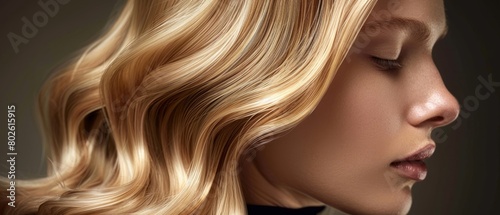 Elegant hair waves, blonde high-fashion statement