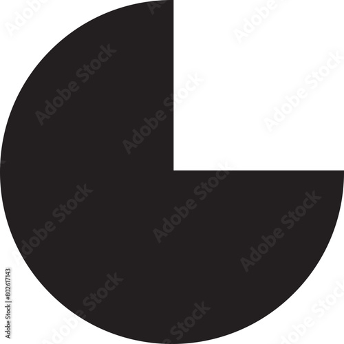 quarter circle geometric shape minimal outline