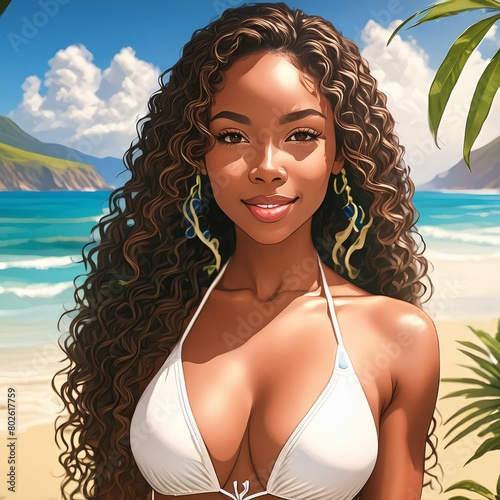 bonita mujer africana (modelo siete).