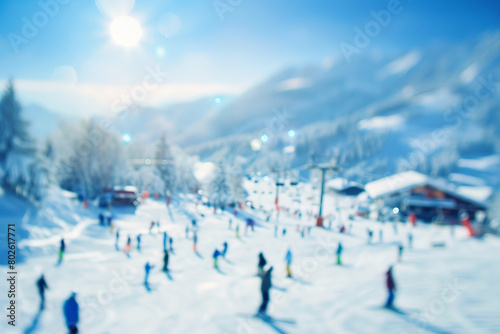 blurred photograph of Ski resort.