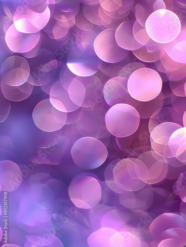 Soft Lavender Hued Bokeh Circles Forming Dreamy Abstract Background