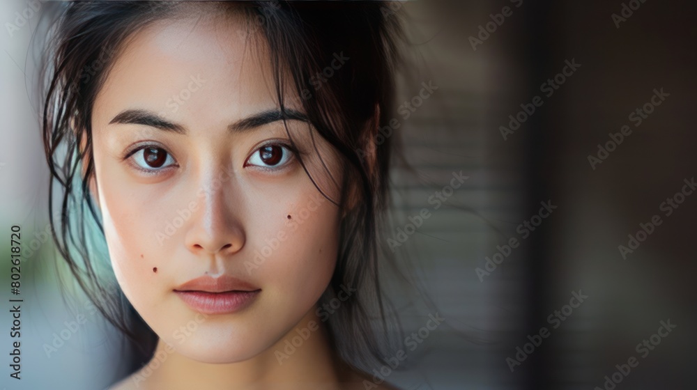 woman looking sideways while waiting for a cab in the morning. Happy young woman listening to music with earphones in the city. woman looking sideways while waiting for a cab in the morning. Happy young woman listening to music with earphones in the city.