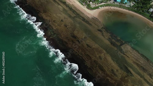 Aerial view of Muro Alto Beach, Porto de Galinhas - Ipojuca, Pernambuco, Brazil photo