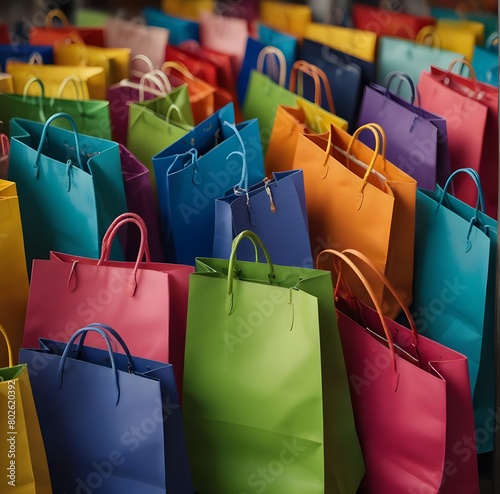 colorful shopping bags photo