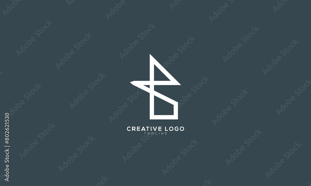 Fototapeta premium BP PB Abstract initial monogram letter alphabet logo design