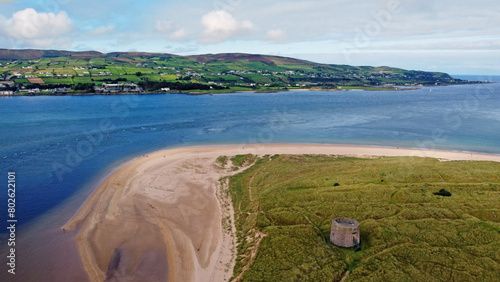 Aerial view of Magilligan Beach Co Derry Northern Ireland photo
