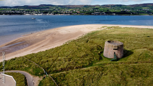 Aerial view of The Martello Tower Co Derry Northern Ireland photo