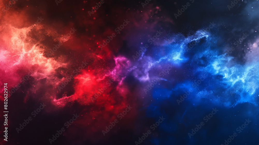 Red and Blue isolation background, Illustration