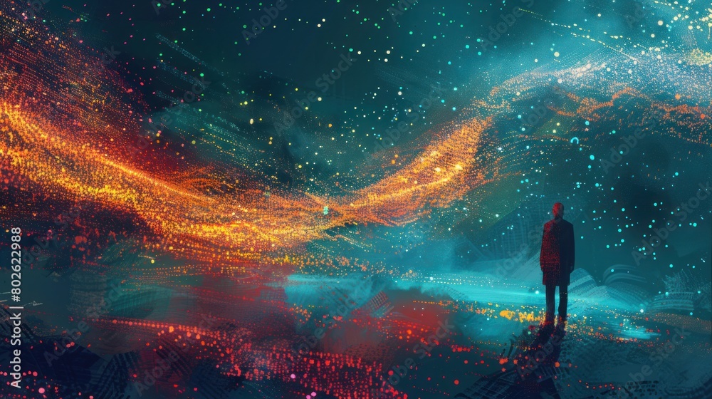 Fototapeta premium Discover how data science can help you. Where insights gleaned from vast data sets illuminate the path to innovation and discovery.