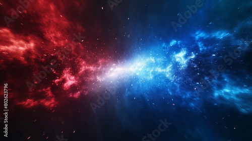 Red and Blue isolation background  Illustration