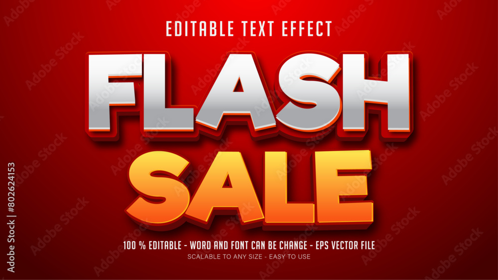 flash sale editable text effect