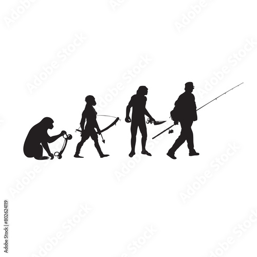 Tableau sur toile Human evolution and tools