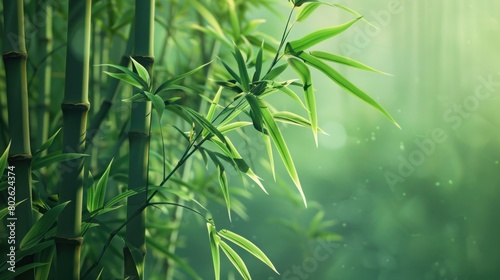 Nature wallpaper featuring aesthetic views of bamboo stems and leaves  showcasing freshness