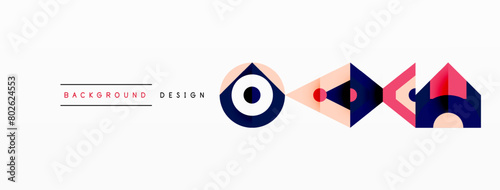 The logo for Oka brand features a sleek design with a bold font, incorporating a triangle, circle, and electric blue accents. The artistic graphics in carmine create a unique symbol for the company