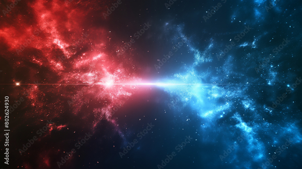 Fototapeta premium Red and Blue isolation background, Illustration