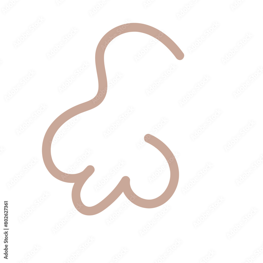 Obraz premium Abstract shapes squiggle lines vector 