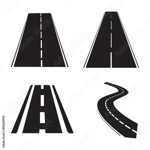 highway icon vectors illustration