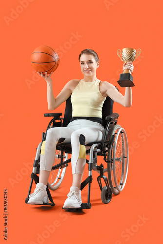 Female basketball player in...