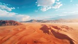 Scenic Desert Expanse Under Blue Sky
