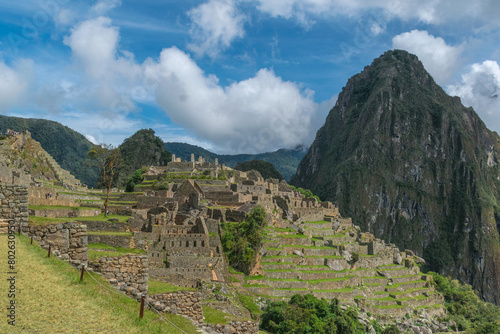 Ruinas de Macchu Picchu en las montañas de los Andes en el Perú.