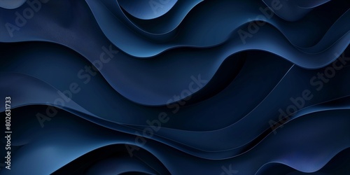 Abstract 3d navy blue with curved waving motion pattern for backgrounds, banner in concept luxury.