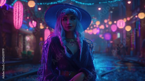 cute magician girl. Created with Generative AI.