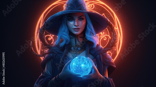 cute magician girl. Created with Generative AI.