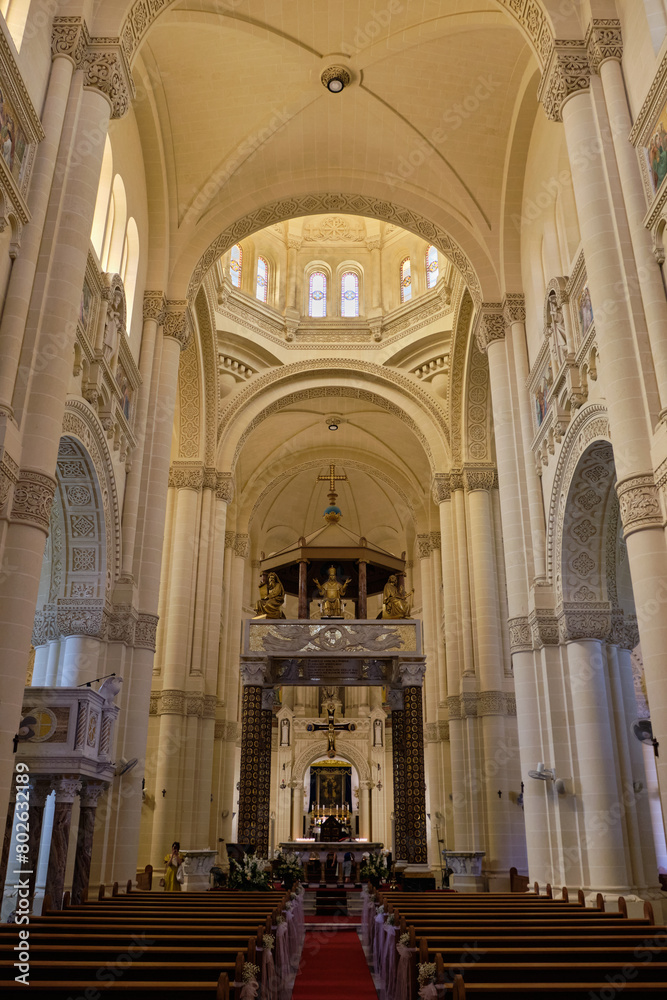 Nave of the Basilica of the National Shrine of the Blessed Virgin of Ta' Pinu - Gharb, Malta